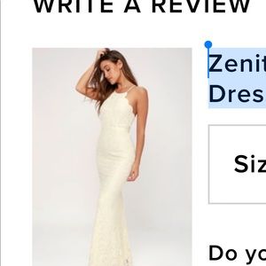 Lulu’s Zenith Cream Lace Maxi Dress